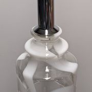 Suspension en verre Murano marbré blanc, Italie vers 1970