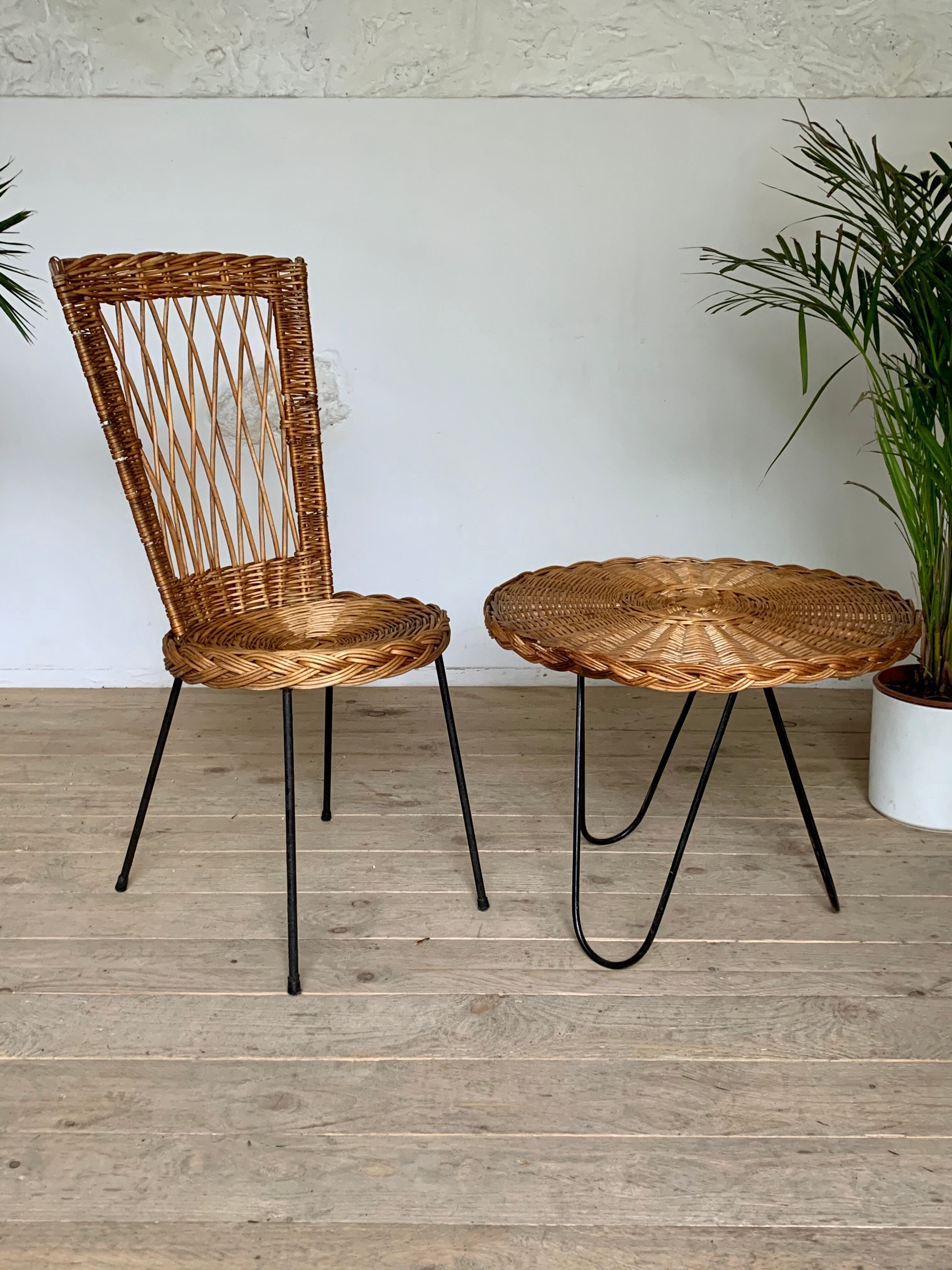 vintage rattan chair