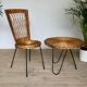 Chaise vintage rotin