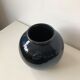 Glazed blue ceramic vase