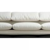 Maralunga high-end black leather sofa by Vico Magistretti for Cassina