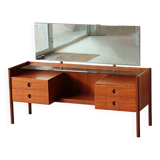 Wrighton Teak Dressing Table - Vintage 1960s - Hexagonal Base