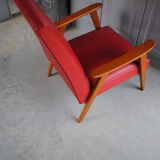 Armchair in 60 years red skai