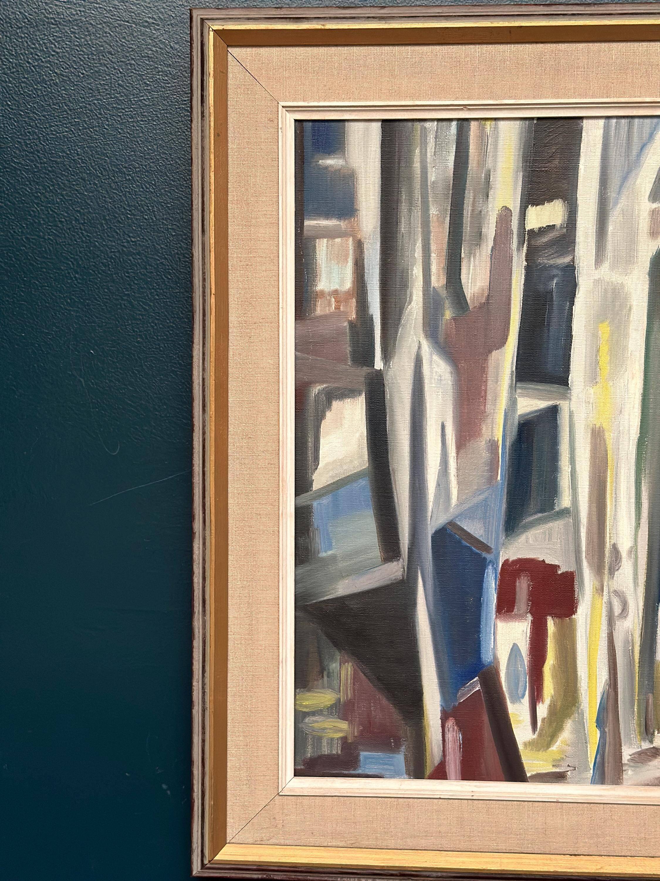 Huile sur toile suédoise – “Allée abstraite” par Kurt Persson