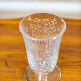 Vintage Crystal Cup with Arabesque, 1940s