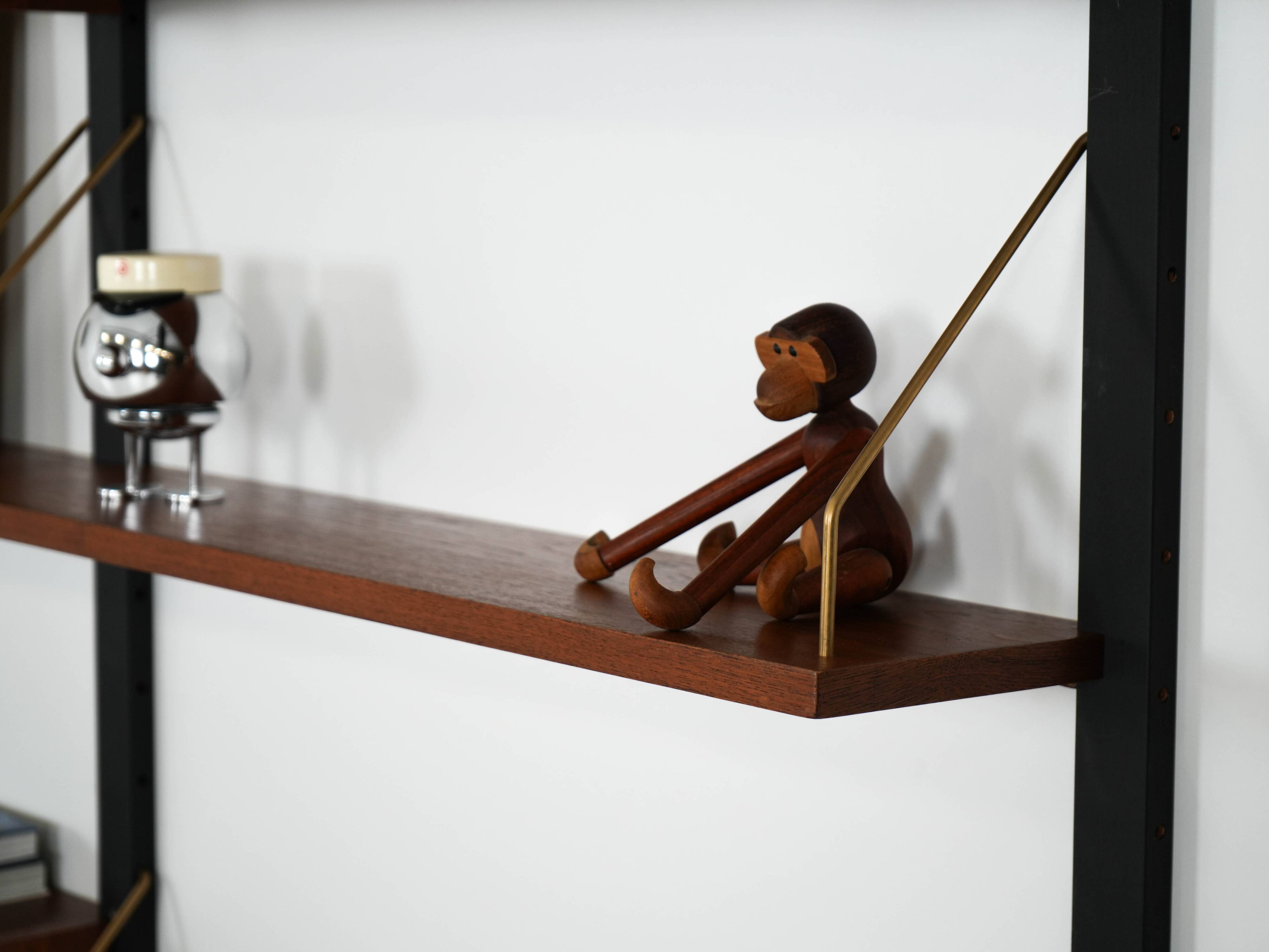 Teak wall unit PS System, Danish design, 1960s, manufactured by Randers Møb