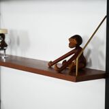 Teak wall unit PS System, Danish design, 1960s, manufactured by Randers Møb