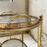 Cart serves brass bar