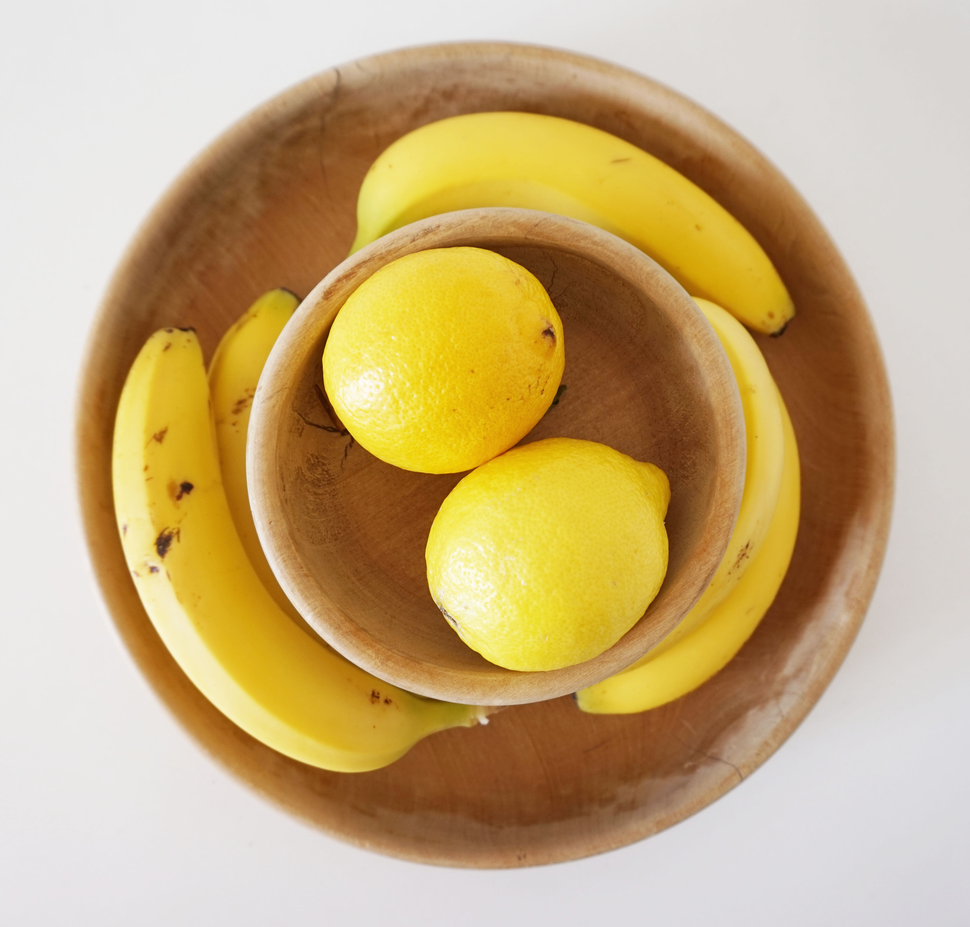 Raw solid wood fruit basket