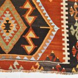 Tapis Kilim Ancien Fait Main – Motifs Géométriques et Symboles Protecteurs