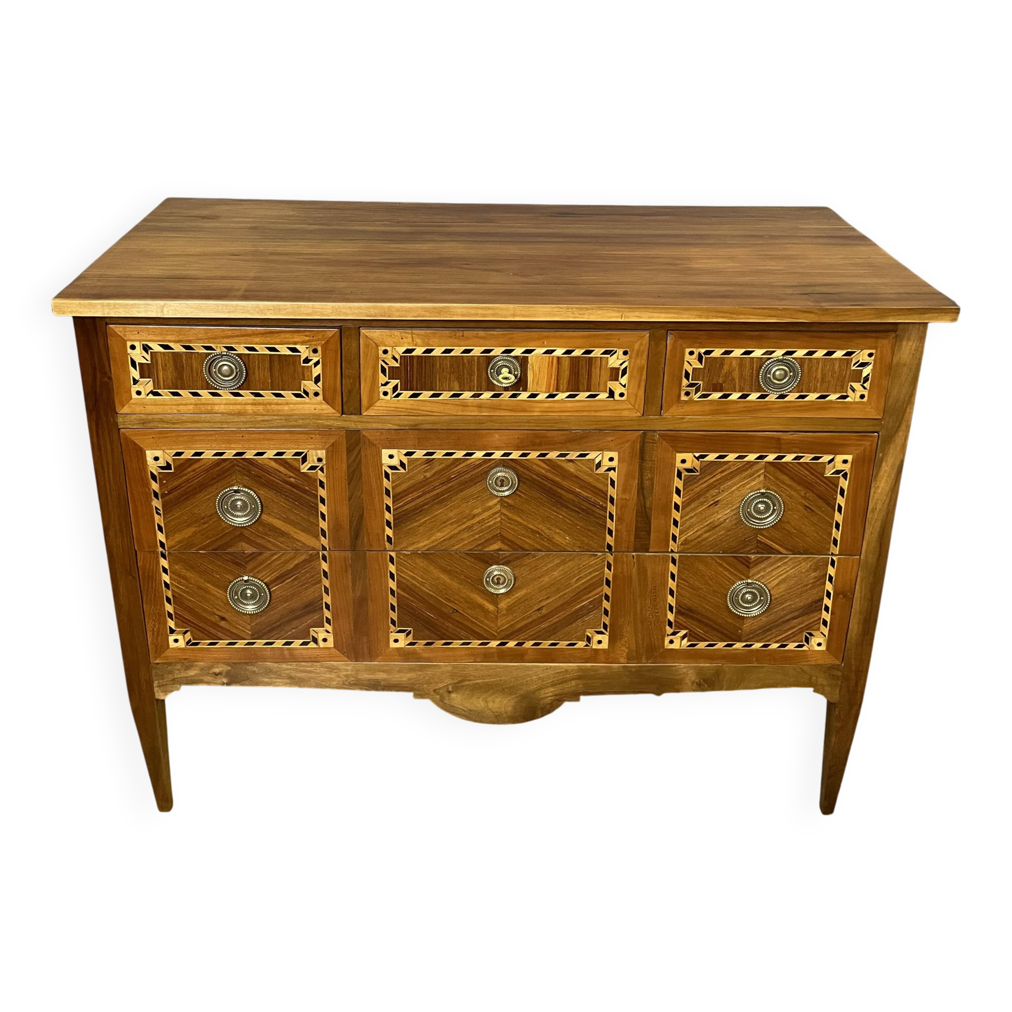 commode de style Louis XVI en bois fruitier