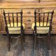 2 velvet seated bistro chairs