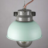 Vintage mint industrial hanging light from TEP