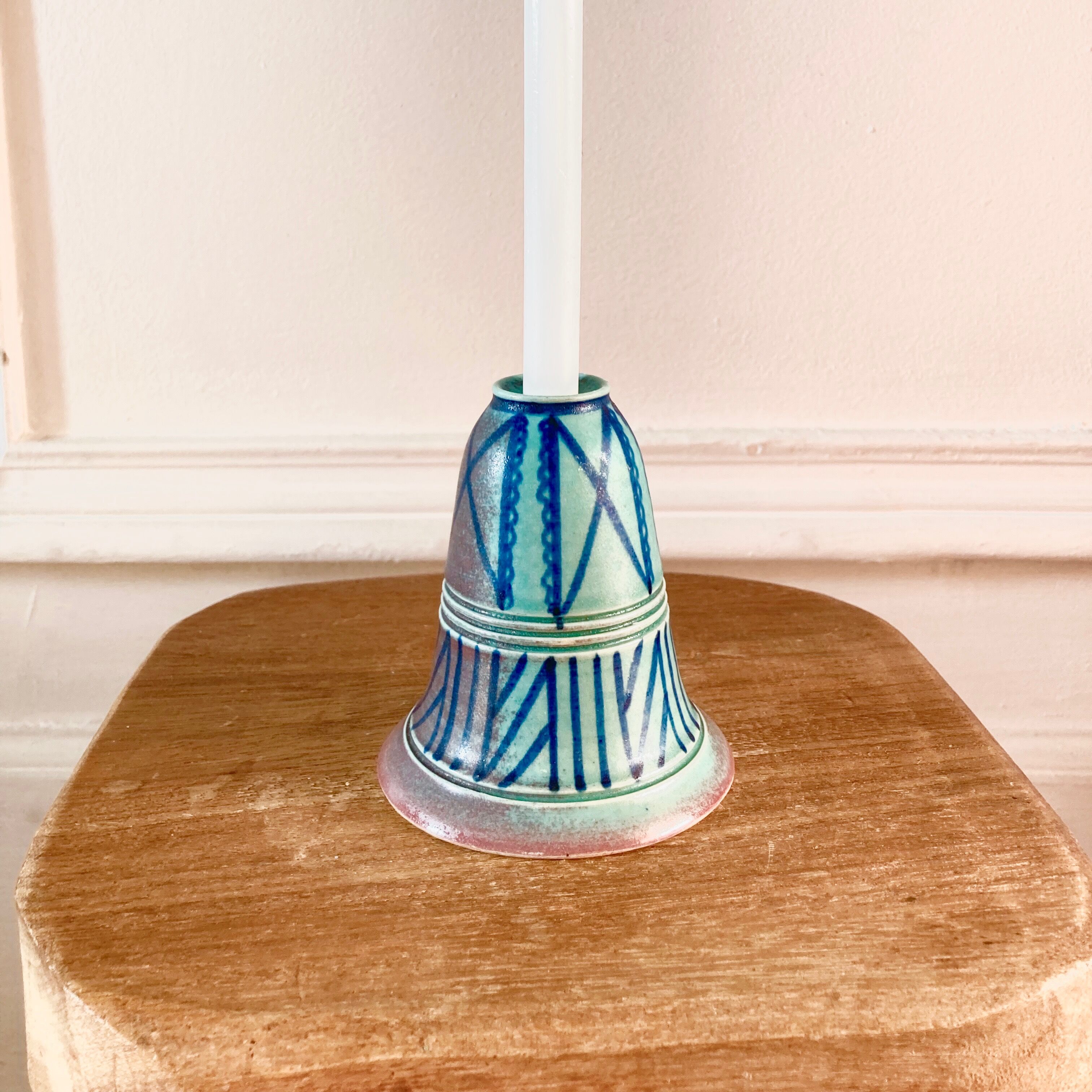 Stoneware candle holder