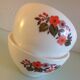 Two bowls in Arcopal white floral decoration / vintage 70s