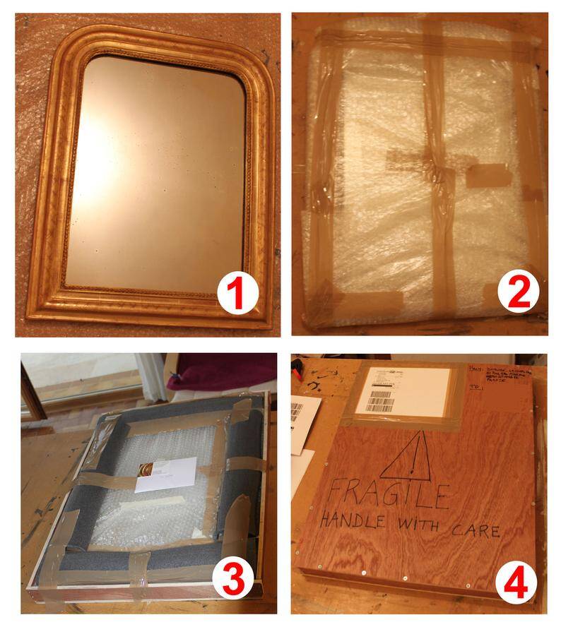 Louis Philippe silver mirror - Old wall mirror