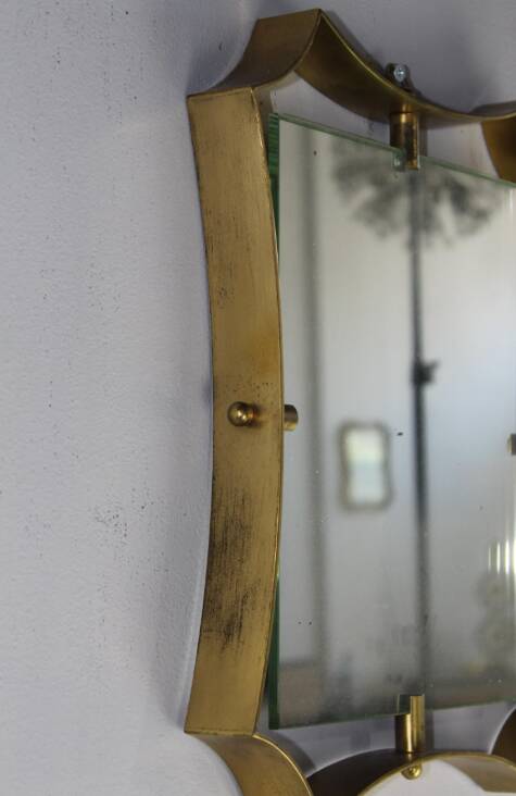 Italian Brass Mirror, 50s