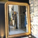Louis Philippe mirror with gold leaf