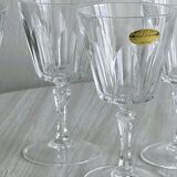4 vintage crystal liqueur glasses