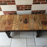 Coffee table signed Roger CAPRON