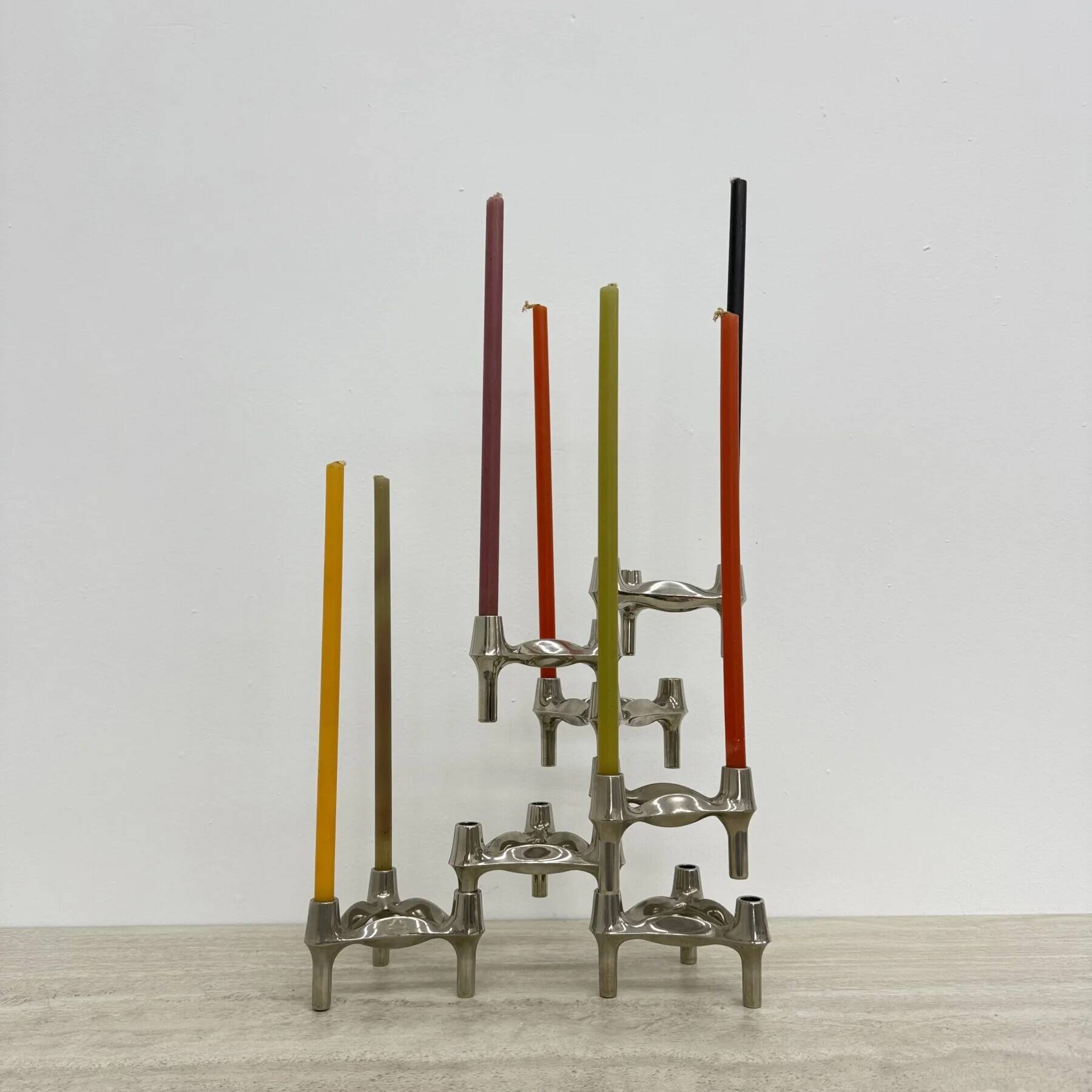 Grand candélabre XL par Fritz Nagel et Ceasar Stoffi, fabriqué par BMF, années 1960.