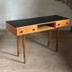 Vintage oak compass leg desk