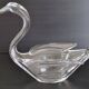 Vintage swan pocket in crystal from Vannes 1970