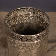Antique Art Deco Silver Plated Waste Paper Bin c.1920
