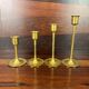 4 Scandinavian brass candlesticks from the 1960s