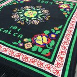 Carpet, drapery, vintage wool tapestry 87x115cm