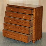 Large Victorian chest of drawers in solid pine from around 1880.