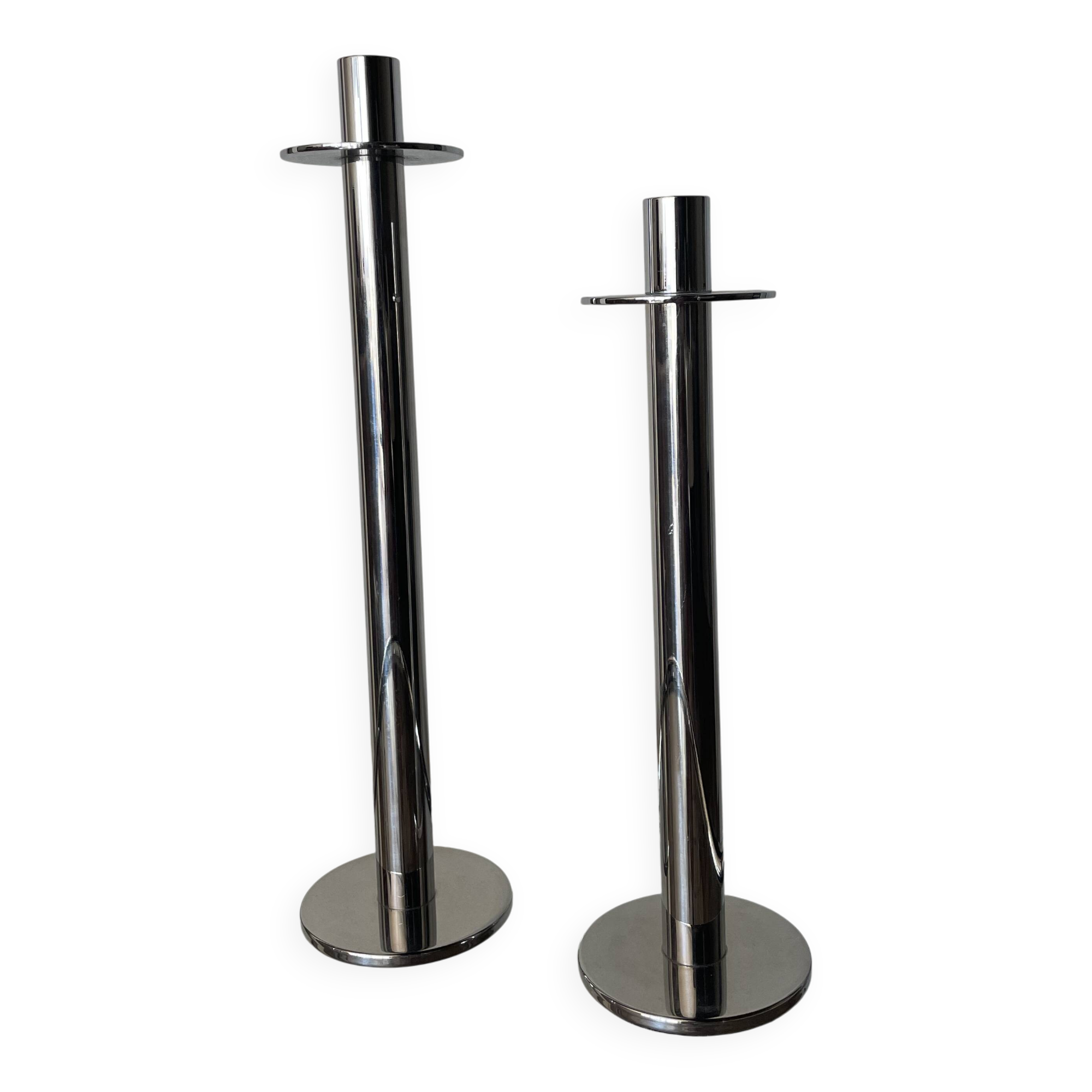 Chrome candle holders X2 Vintage