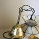 Suspension luminaire nacre et laiton