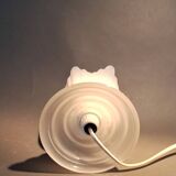 Art Deco style 1960s bedside lamp in molded and granite glass.