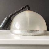 Chandelier rises and falls transparent plastic and chrome vintage 1970 space age