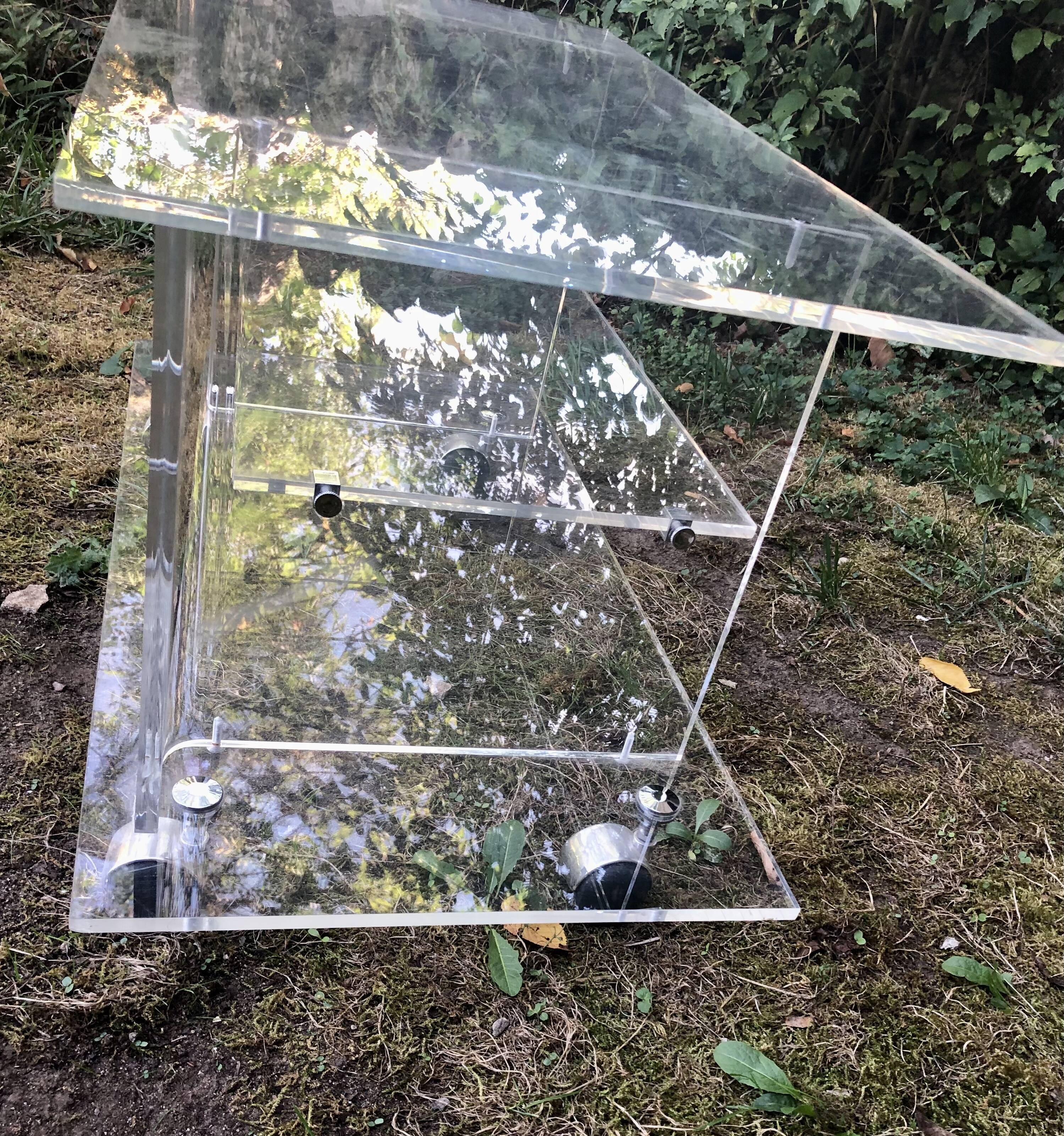 Vintage plexiglass coffee table