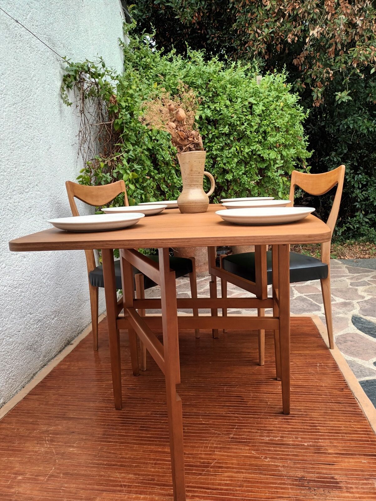 Scandinavian folding teak table