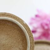 Set of 2 pretty stoneware pots, vintage