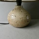 Stoneware lamp with its lampshade
