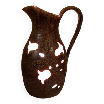 Lampe vintage en céramique Poterie d'Accolay 1960