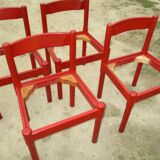 Quatre chaises Carimate par Vico Magistretti édition Cassina