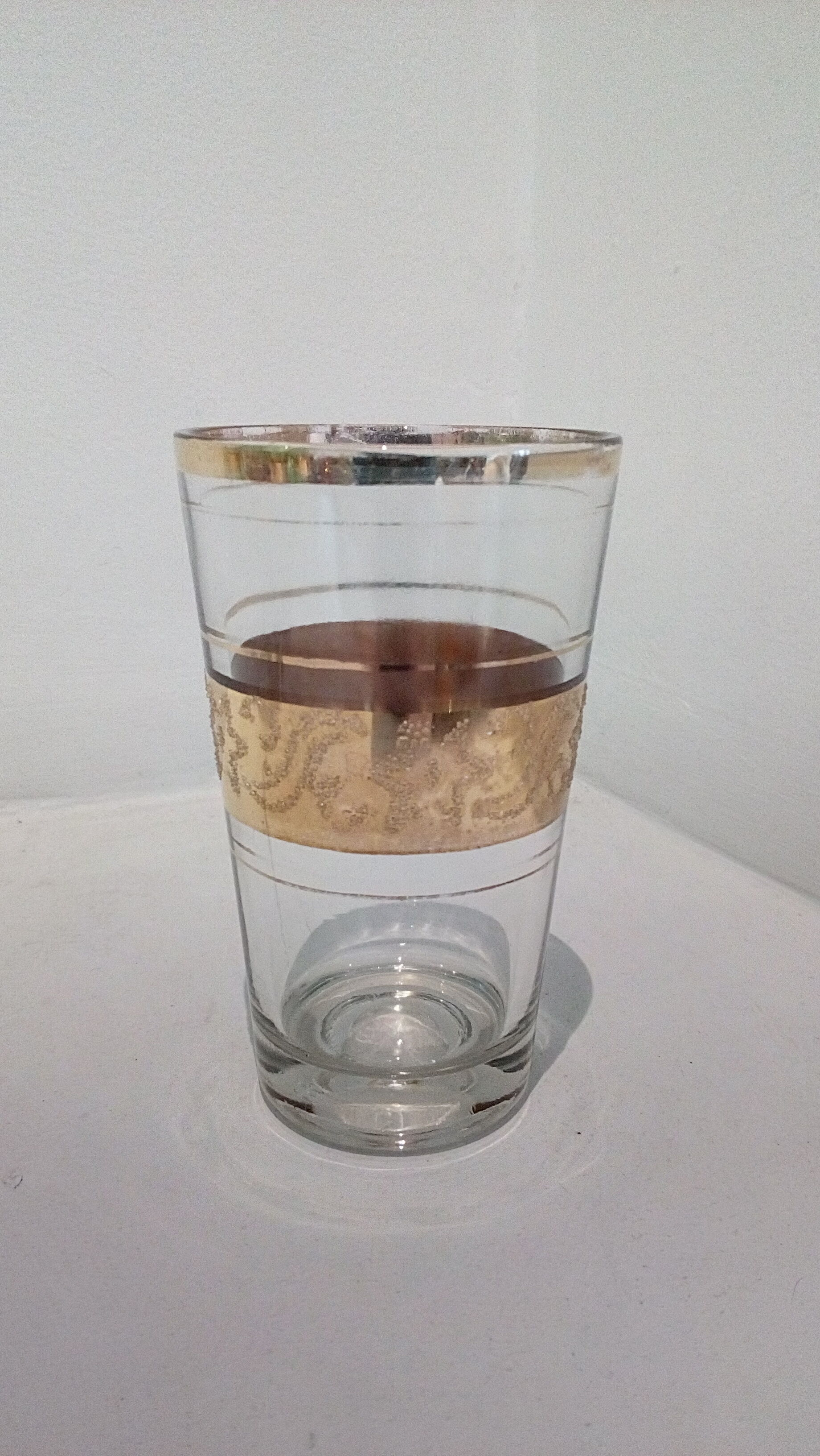 Set of 6 gold aperitif tea glasses - granita