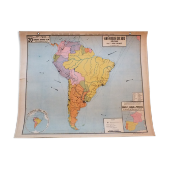 Carte scolaire Vidal Lablache Amérique du Sud n°20