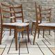 Set of 4 vintage Welzel chairs in 1970s Scandinavian style.
