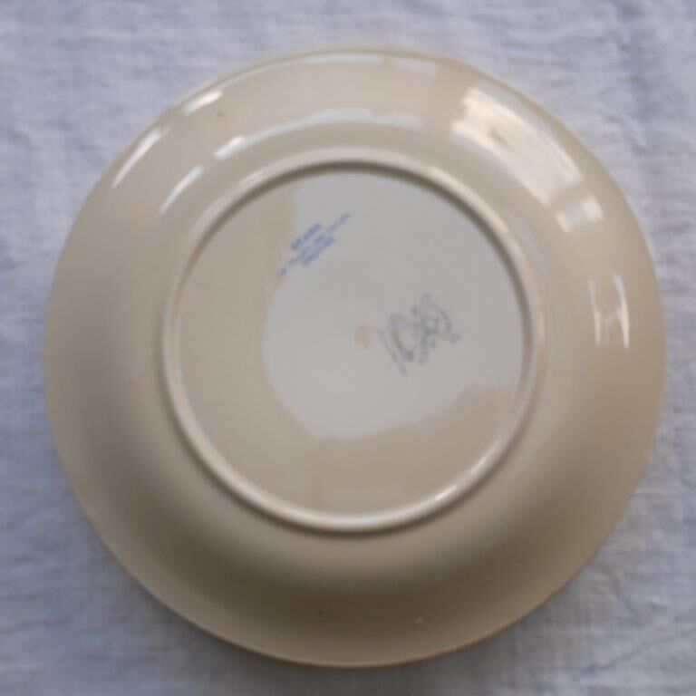 Set of 8 dessert plates with presentation plate, Béarn de Orchies Moulin des Loups model