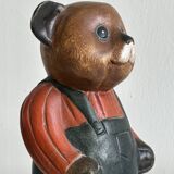 Hand-painted wooden bear