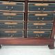 Louis Philippe period cabinet in mahogany veneer, 19th century.