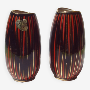 Pair of Vases by Hubert Bequet Belgium