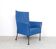 Montis Charly blue leather arm chair, 1980s