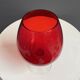 Empoli red large glass shape vase 1960s